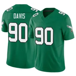 Men's Jordan Davis Philadelphia Eagles No.90 Limited Kelly Alternate Vapor F.U.S.E. Jersey - Green