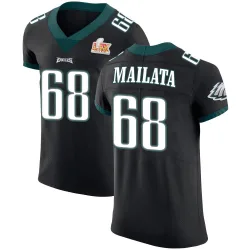 Men's Jordan Mailata Philadelphia Eagles No.68 Elite Alternate Vapor Untouchable Super Bowl LIX Jersey - Black