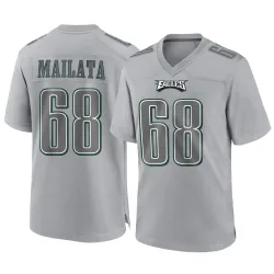 Men's Jordan Mailata Philadelphia Eagles No.68 Game Atmosphere Fashion Jersey - Gray