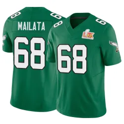 Men's Jordan Mailata Philadelphia Eagles No.68 Limited Kelly Alternate Vapor F.U.S.E. Super Bowl LIX Jersey - Green