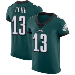 Men's Joshua Uche Philadelphia Eagles No.13 Elite Midnight Team Color Vapor Untouchable Jersey - Green