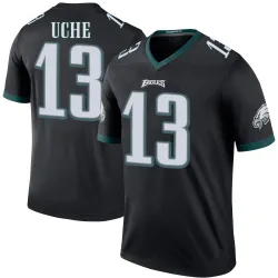 Men's Joshua Uche Philadelphia Eagles No.13 Legend Color Rush Jersey - Black