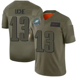 Men's Joshua Uche Philadelphia Eagles No.13 Limited 2019 Salute to Service Jersey - Camo