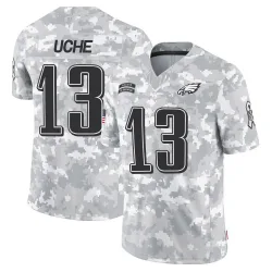 Men's Joshua Uche Philadelphia Eagles No.13 Limited 2024 Salute to Service Jersey - Arctic Camo