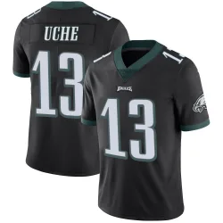 Men's Joshua Uche Philadelphia Eagles No.13 Limited Alternate Vapor Untouchable Jersey - Black
