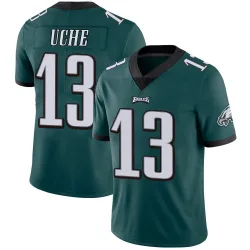 Men's Joshua Uche Philadelphia Eagles No.13 Limited Midnight Team Color Vapor Untouchable Jersey - Green