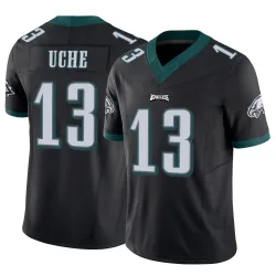 Men's Joshua Uche Philadelphia Eagles No.13 Limited Vapor F.U.S.E. Jersey - Black