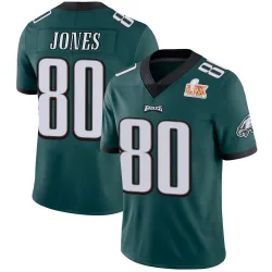Men's Julio Jones Philadelphia Eagles No.80 Limited Midnight Team Color Vapor Untouchable Super Bowl LIX Jersey - Green