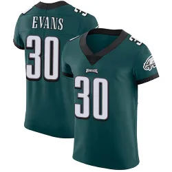 Men's Justin Evans Philadelphia Eagles No.30 Elite Midnight Team Color Vapor Untouchable Jersey - Green