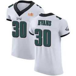 Men's Justin Evans Philadelphia Eagles No.30 Elite Vapor Untouchable Super Bowl LIX Jersey - White