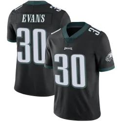 Men's Justin Evans Philadelphia Eagles No.30 Limited Alternate Vapor Untouchable Jersey - Black