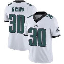 Men's Justin Evans Philadelphia Eagles No.30 Limited Vapor Untouchable Jersey - White
