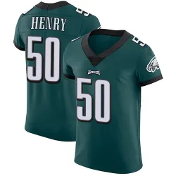 Men's KJ Henry Philadelphia Eagles No.50 Elite Midnight Team Color Vapor Untouchable Jersey - Green