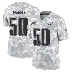 Men's KJ Henry Philadelphia Eagles No.50 Limited 2024 Salute to Service Jersey - Arctic Camo