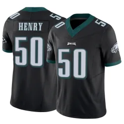 Men's KJ Henry Philadelphia Eagles No.50 Limited Vapor F.U.S.E. Jersey - Black