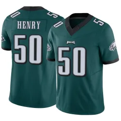 Men's KJ Henry Philadelphia Eagles No.50 Limited Vapor F.U.S.E. Jersey - Green