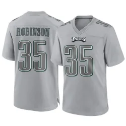 Men's Keilan Robinson Philadelphia Eagles No.35 Game Atmosphere Fashion Jersey - Gray