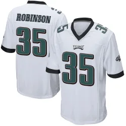 Men's Keilan Robinson Philadelphia Eagles No.35 Game Jersey - White
