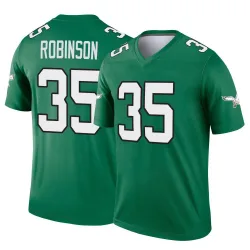 Men's Keilan Robinson Philadelphia Eagles No.35 Legend Kelly Alternate Jersey - Green