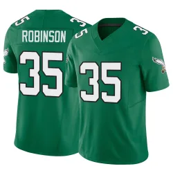 Men's Keilan Robinson Philadelphia Eagles No.35 Limited Kelly Alternate Vapor F.U.S.E. Jersey - Green