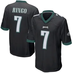 Men's Kelee Ringo Philadelphia Eagles No.7 Game Alternate Jersey - Black