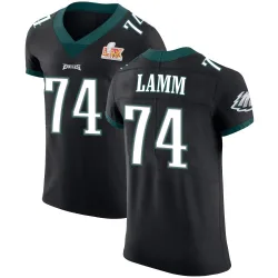 Men's Kendall Lamm Philadelphia Eagles No.74 Elite Alternate Vapor Untouchable Super Bowl LIX Jersey - Black