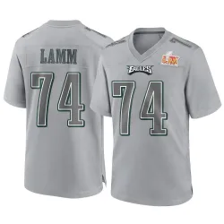 Men's Kendall Lamm Philadelphia Eagles No.74 Game Atmosphere Fashion Super Bowl LIX Jersey - Gray