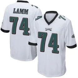 Men's Kendall Lamm Philadelphia Eagles No.74 Game Jersey - White