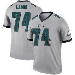 Men's Kendall Lamm Philadelphia Eagles No.74 Legend Silver Inverted Jersey