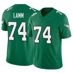 Men's Kendall Lamm Philadelphia Eagles No.74 Limited Kelly Alternate Vapor F.U.S.E. Jersey - Green