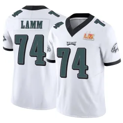 Men's Kendall Lamm Philadelphia Eagles No.74 Limited Vapor F.U.S.E. Super Bowl LIX Jersey - White