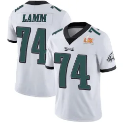 Men's Kendall Lamm Philadelphia Eagles No.74 Limited Vapor Untouchable Super Bowl LIX Jersey - White