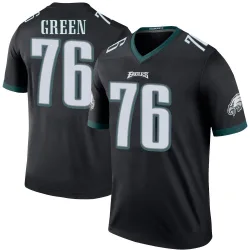 Men's Kenyon Green Philadelphia Eagles No.76 Legend Color Rush Jersey - Black