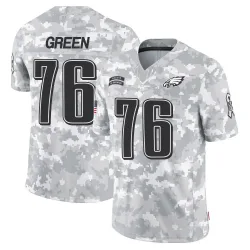 Men's Kenyon Green Philadelphia Eagles No.76 Limited 2024 Salute to Service Jersey - Arctic Camo