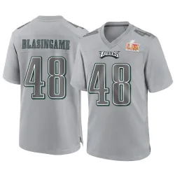 Men's Khari Blasingame Philadelphia Eagles No.48 Game Atmosphere Fashion Super Bowl LIX Jersey - Gray