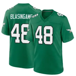 Men's Khari Blasingame Philadelphia Eagles No.48 Game Kelly Alternate Jersey - Green