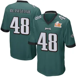 Men's Khari Blasingame Philadelphia Eagles No.48 Game Team Color Super Bowl LIX Jersey - Green