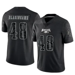 Men's Khari Blasingame Philadelphia Eagles No.48 Limited Reflective Jersey - Black