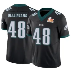 Men's Khari Blasingame Philadelphia Eagles No.48 Limited Vapor F.U.S.E. Super Bowl LIX Jersey - Black