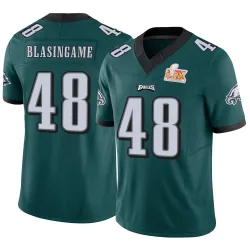 Men's Khari Blasingame Philadelphia Eagles No.48 Limited Vapor F.U.S.E. Super Bowl LIX Jersey - Green