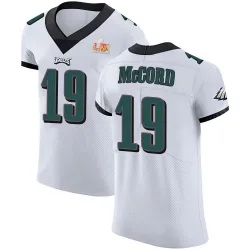 Men's Kyle McCord Philadelphia Eagles No.19 Elite Vapor Untouchable Super Bowl LIX Jersey - White