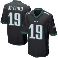 Men's Kyle McCord Philadelphia Eagles No.19 Game Alternate Jersey - Black