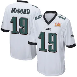 Men's Kyle McCord Philadelphia Eagles No.19 Game Super Bowl LIX Jersey - White