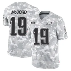 Men's Kyle McCord Philadelphia Eagles No.19 Limited 2024 Salute to Service Jersey - Arctic Camo