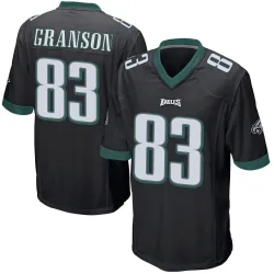Men's Kylen Granson Philadelphia Eagles No.83 Game Alternate Jersey - Black