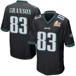 Men's Kylen Granson Philadelphia Eagles No.83 Game Alternate Super Bowl LIX Jersey - Black