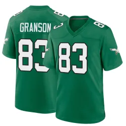 Men's Kylen Granson Philadelphia Eagles No.83 Game Kelly Alternate Jersey - Green