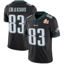 Men's Kylen Granson Philadelphia Eagles No.83 Limited Alternate Vapor Untouchable Super Bowl LIX Jersey - Black