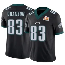 Men's Kylen Granson Philadelphia Eagles No.83 Limited Vapor F.U.S.E. Super Bowl LIX Jersey - Black