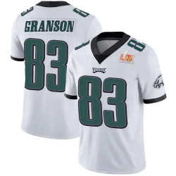 Men's Kylen Granson Philadelphia Eagles No.83 Limited Vapor Untouchable Super Bowl LIX Jersey - White